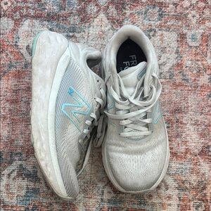 New Balance Gray Athletic Running Shoes with Mesh Upper